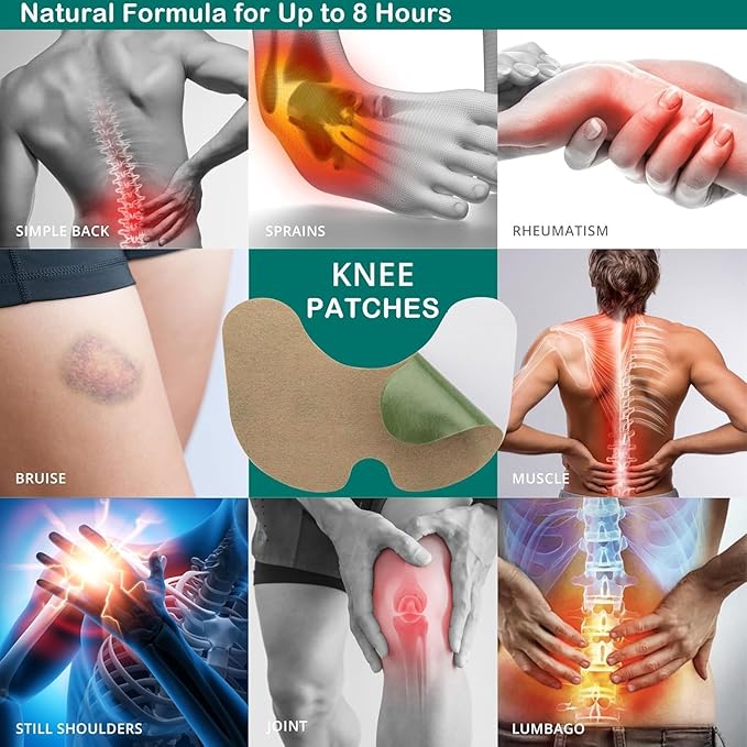 🌿 Herbal Knee Pain Relief Patches – Natural Pain Relief (Pack of 10)🌿