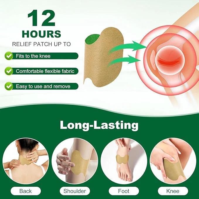 🌿 Herbal Knee Pain Relief Patches – Natural Pain Relief (Pack of 10)🌿