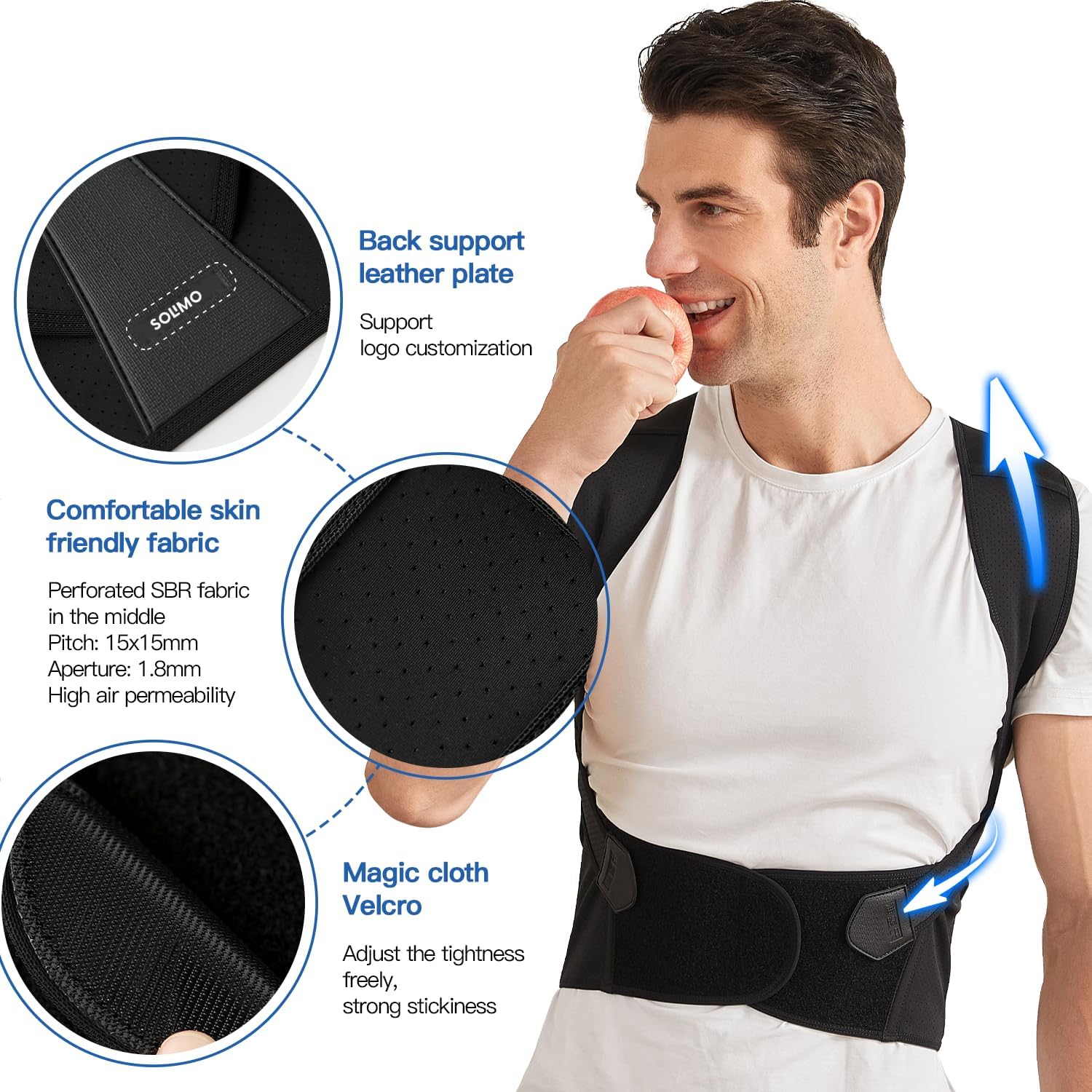 🧍‍♂️ Premium Posture Support Belt | Soft, Adjustable, and Easy to Use 🧍
